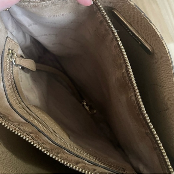 Michael Kors Brown and Tan Shoulder Bag with Structured Design - Picture 13 of 13